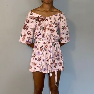 EUC Copper Key floral romper.